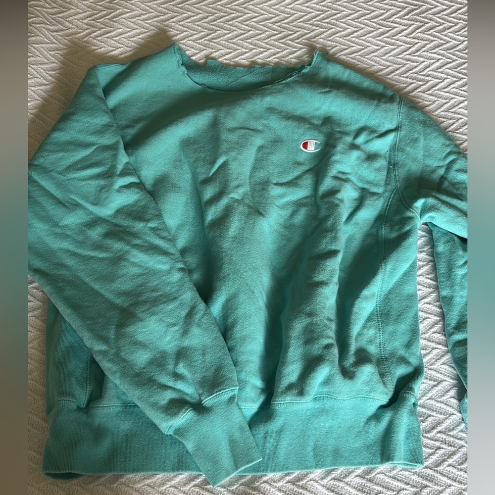 Champion Aqua Crewneck Sweatshirt
